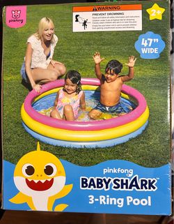 Baby shark inflatable pool
