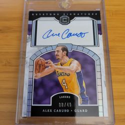 #8/49 Alex Caruso Auto Rc Silver 2017-18 Panini Cornerstones Keystone Signatures Rookie 