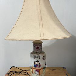 Vintage Chinese Porcelain Lamp 