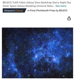 BELECO 7x5ft Fabric Galaxy Stars...