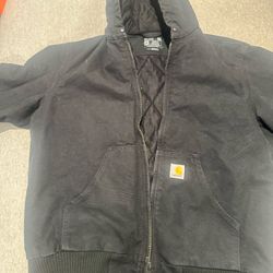 black loose fit carhartt jacket size m 