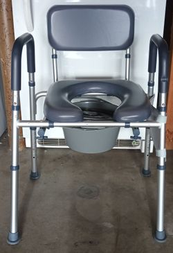Bedside Commode Chair with Padded Seat and Backrest