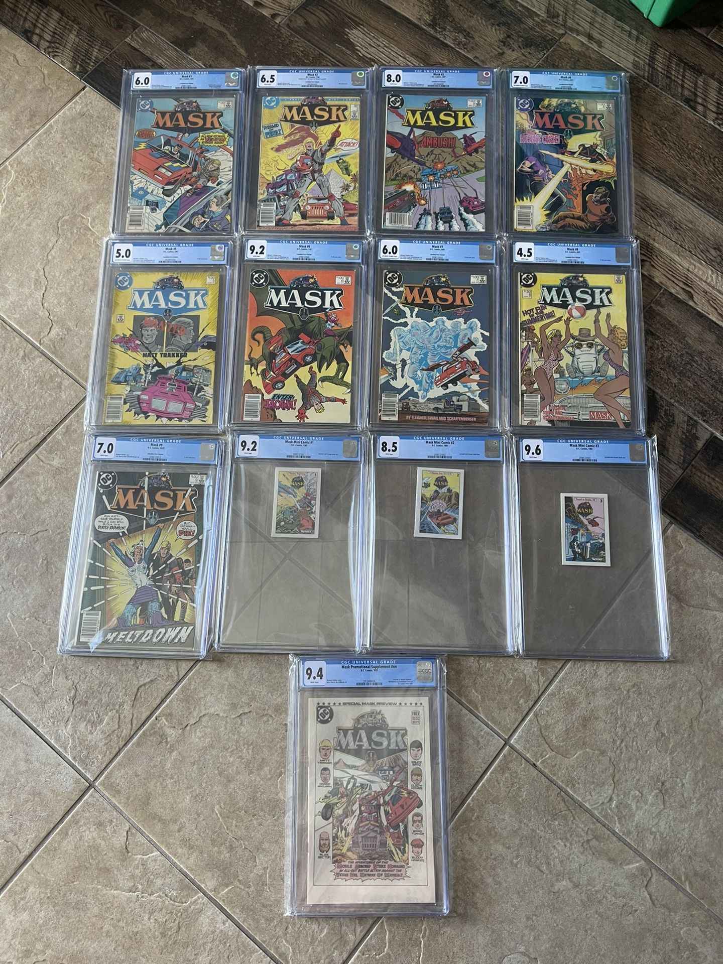 Vintage M.A.S.K. CGC Comic Collection RARE 1-9 1-3 Mini Comics From Toys  Plus M.A.S.K Promotional Supplement Comic #NN (OPEN TO TRADES)
