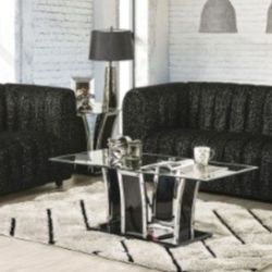Brand New Black Modern Style Sofa & Loveseat 