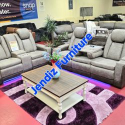 New Power Reclining Sofa Set Living Room Set. Get It Home Now For Only $49 And Pay later 