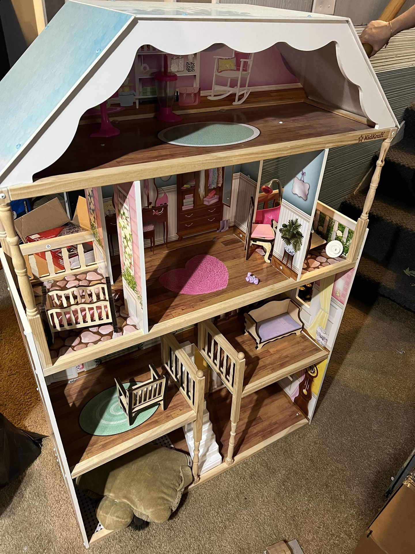 Tall Wooden Dollhouse