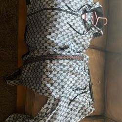 Designer sweatshirt and sweatpants