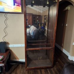 3piece Glass And Wood Entertainment Piece 