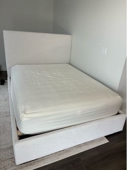 Queen size mattress and bed frame