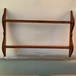 SWEET SMALL WOOD SHELF w groove for plates