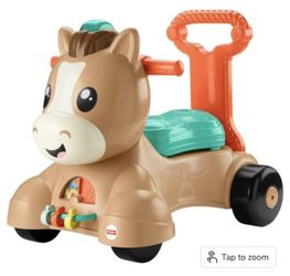 Fisher-Price Baby Learning Toy, Walk Bounce & Ride Pony Musical Walker & Ride-On for Infants & Toddlers Ages 9+ Months