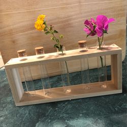 Propagation Station hand Made Flower Decor Walnut And Poplar