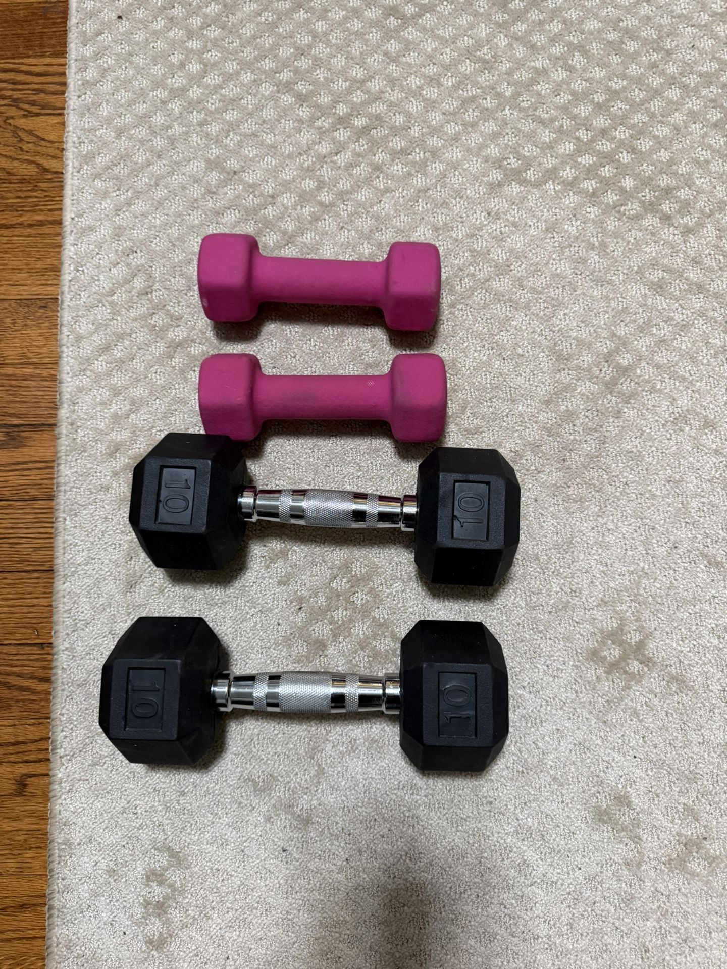 Dumbbell Set - 5lb Pink & 10lb Black