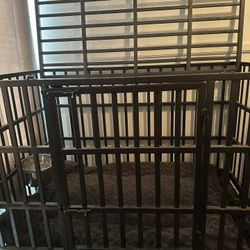 XL Heavy duty Dog Crate In Wheels