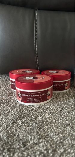 3 NEW BATH & BODY WORKS WINTER CANDY  APPLE BODY BUTTER