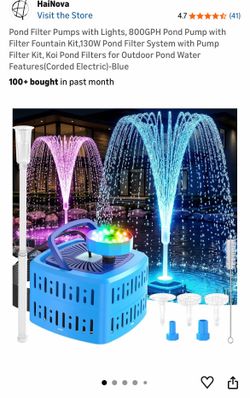 Pond filter pump with lights