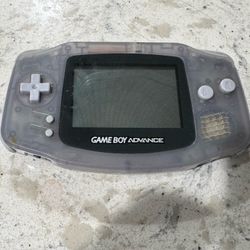 Nintendo Game Boy Advance Clear Glacier Handheld Console Model AGB-001 Tested 