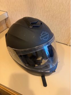 Harley Davidson helmet/ leather chaps