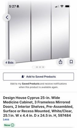 Design House Cyprus 25-in Medicine Cabinet