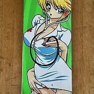 Hook Ups Nurse Girl Nikki Skateboard Deck 8.5" Jeremy Klein Anime Art


