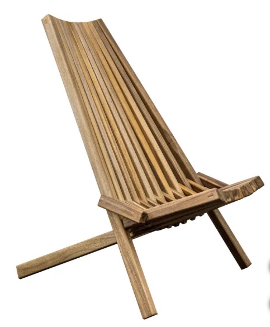 melino Wooden Folding Outdoor Lounge Chair