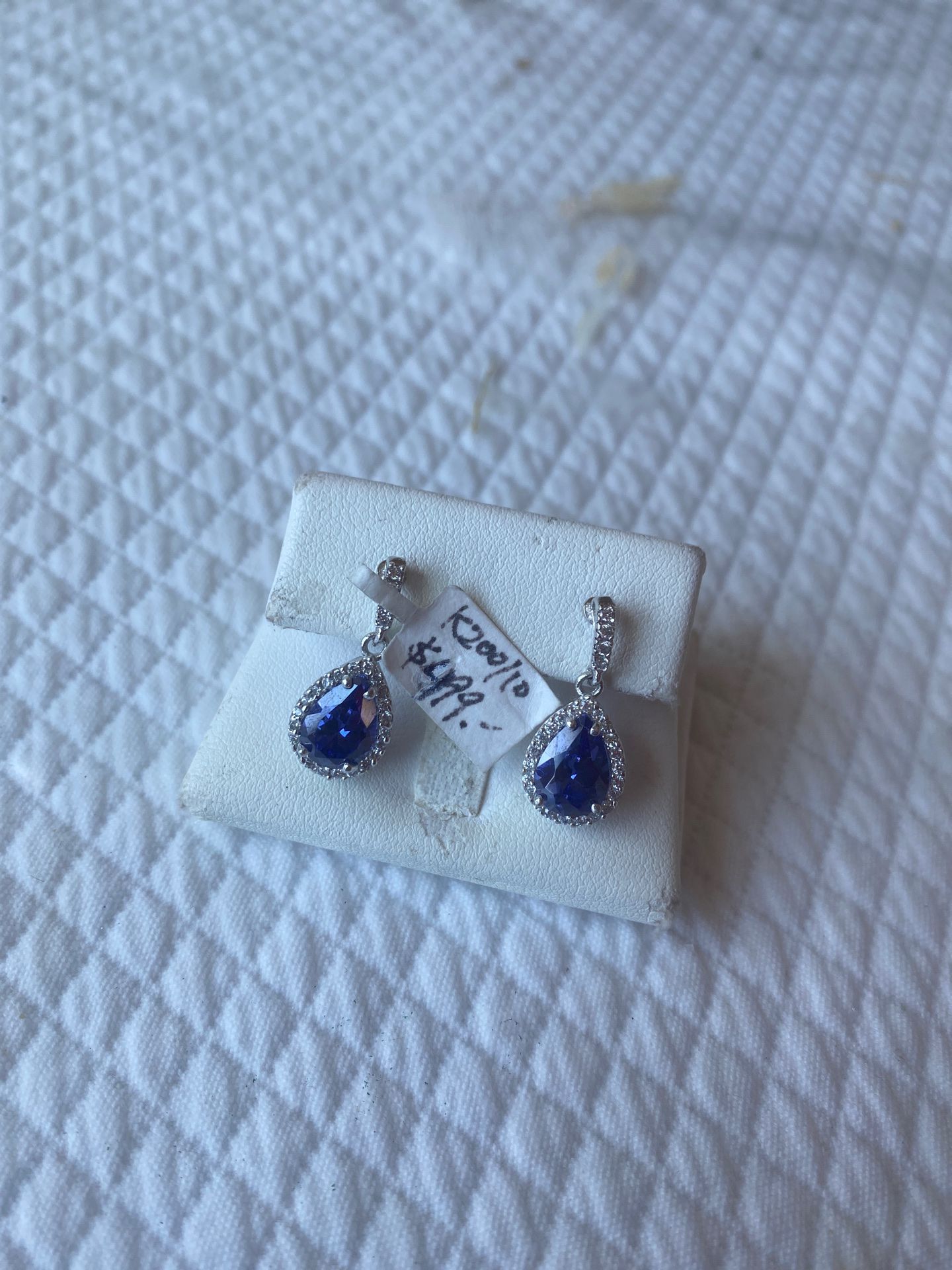 Amethyst stone tear drop earrings