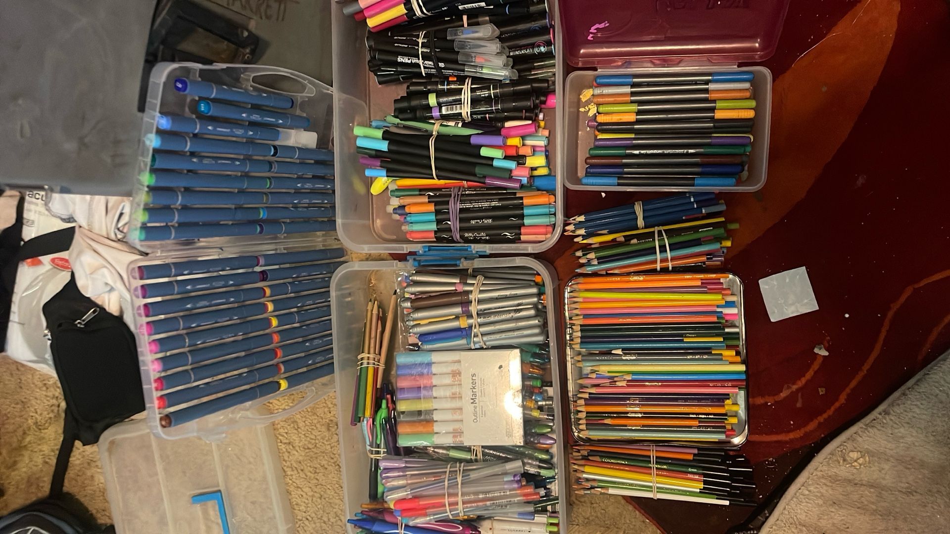 Markers, Colored Pencils, Pens galore!!!