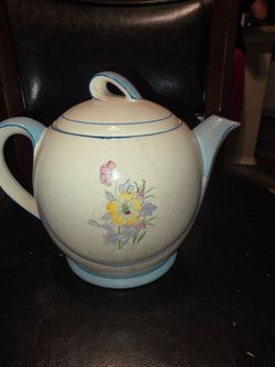 Vintage Ceramic Teapot with Floral Design