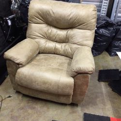 FRANKLIN ROCKING CHAIR RECLINER  Polyester Polyurethane Full-Size Base Tan For Leather Recliner Sofa Couch Chair