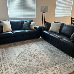 Black leather Couches