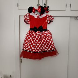 Minie Mouse Size Small Kids Custume 4-6