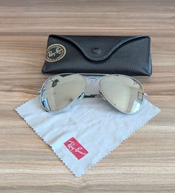 Polarized Ray-Ban Aviator, silver
