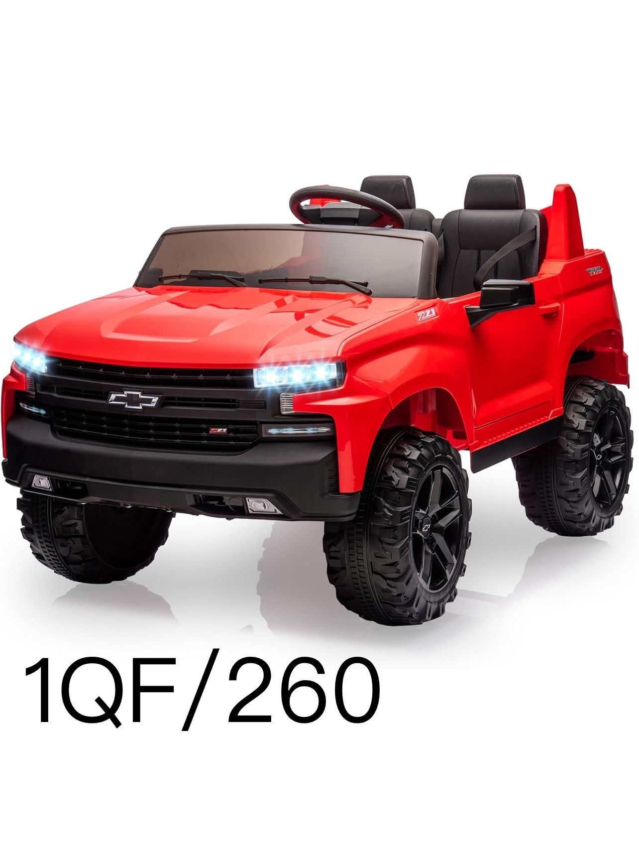 🔥24V 2-Seater Truck Licensed Chevrolet Silverado Ride On Car Toy w/Parent Remote Control,4xSpring Suspension, 3 Speeds, Wireless Music, MP3 Player, E