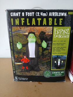 Gemmy 8ft Tall Frankenstein Halloween Inflatable Blow Up