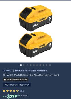 20V DeWalt batteries double pack