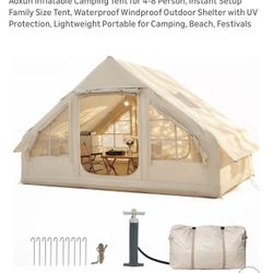 New In Box!! Inflatable Camping Tent for 4-8 Person, Instant Setup Family Size Tent,