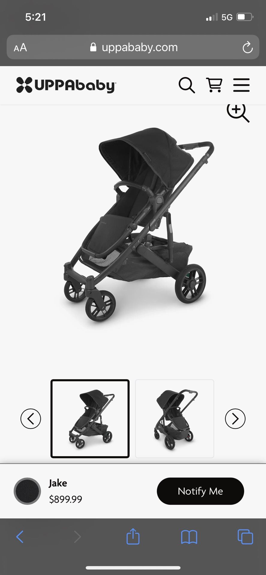 UPPAbaby Cruz V2 Stroller $400