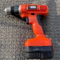 Black + Decker Drill  Including Battery Without Charger 