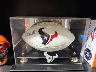 Deshaun Watson auto football with case
