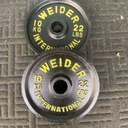 Pair Of 22 LB Olympic Plates 2” Hole