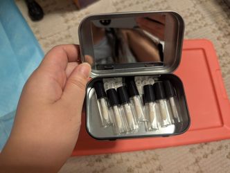 Mini Empty Refillable Lipgloss Tubes In Tin Container