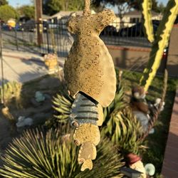 Lovely Ceramic Pottery Glazed Fish Wind Chime