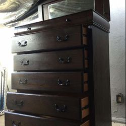 Tall Dresser With Mirror 