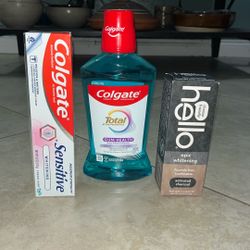 Colgate Toothpaste, Colgate Mouthwash, Hello Toothpaste with Activated Charcoal 