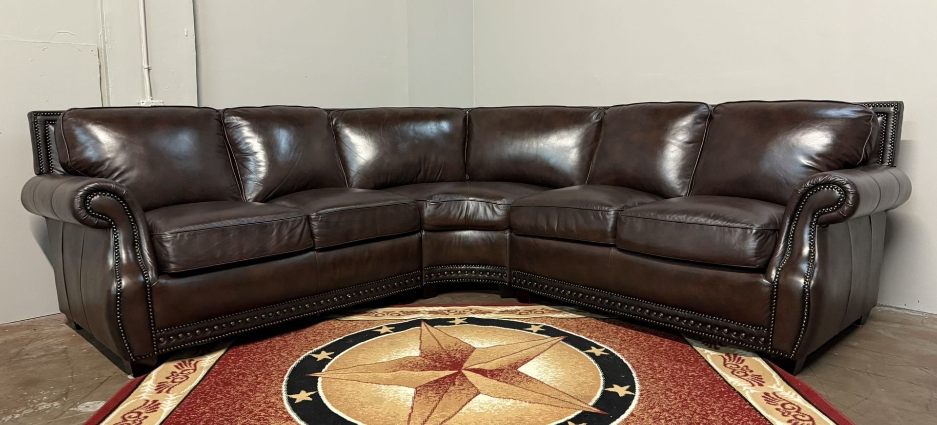 Real Leather Sectional