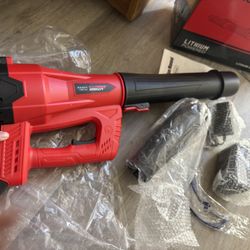 Leaf Blower Cordless with 2 x 4.0Ah Battery and Charger, 160MPH/580CFM High Power Lightweight Handheld Electric Snow Blower with 2 Extended Tubes for 