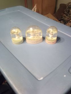 Set of 3 Small Snow Globes