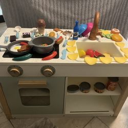 Wooden play kitchen