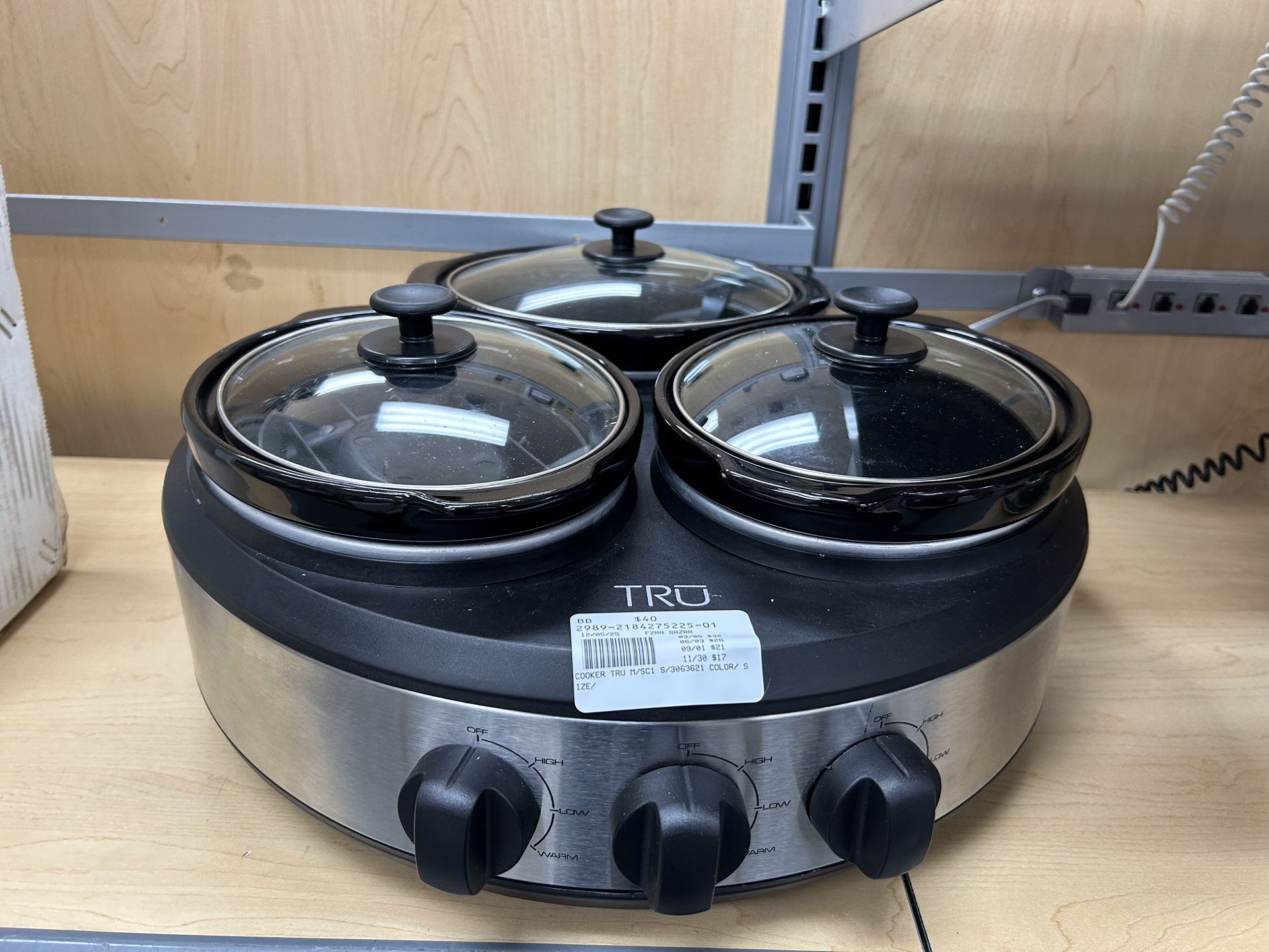 TRU Triple Bowl Crockpot
