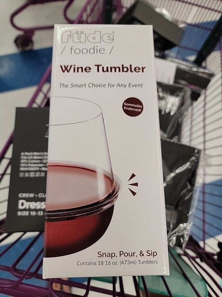 fude foodie Wine Tumbler  NEW IN BOX